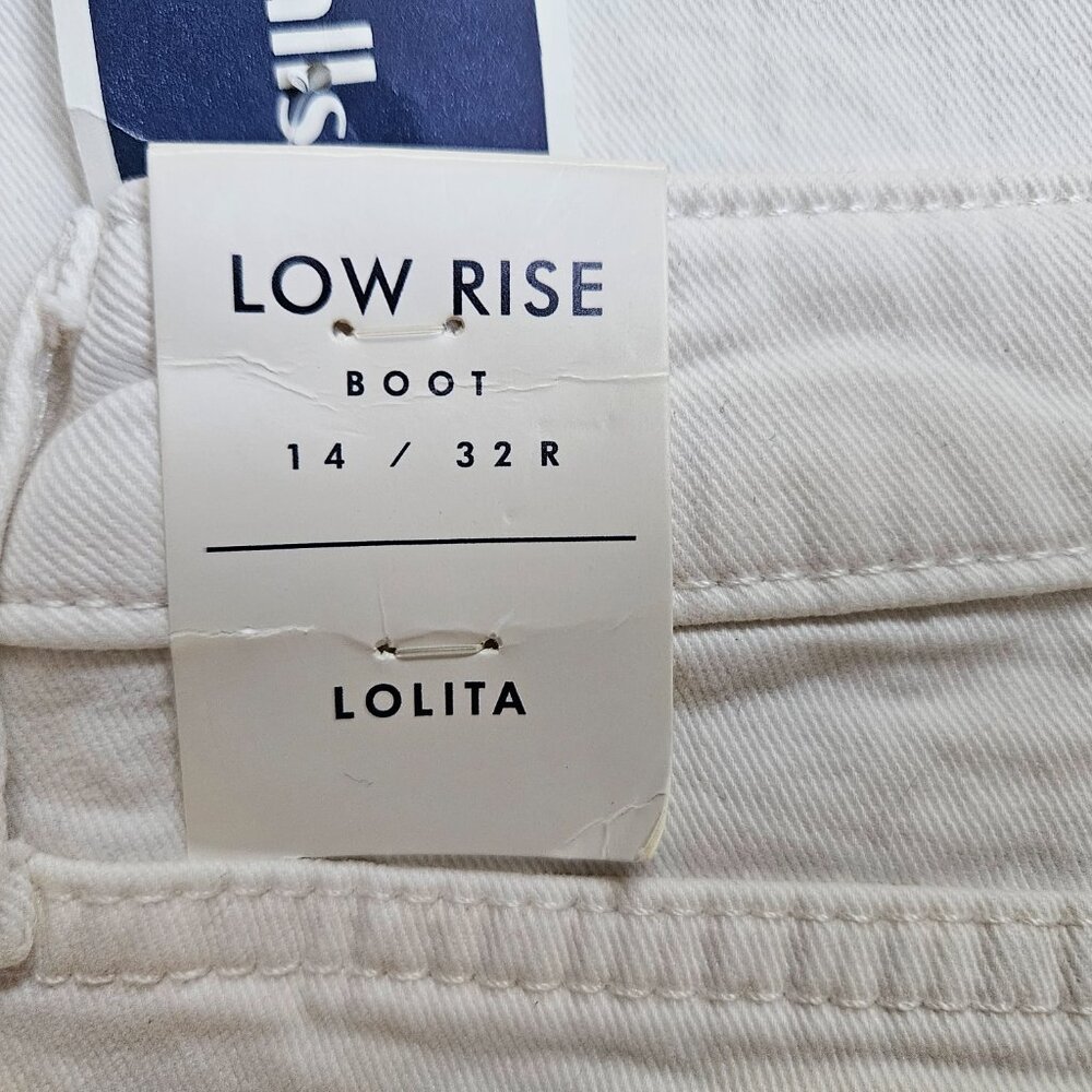 Lucky Brand Lolita Low (or Mid) Rise Boot Cut White Jeans Size 14 - NEW - Summer - Picture 5 of 10